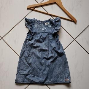 Hudson‎ 💜Chambray Dress Embroidered Floral Ruffles